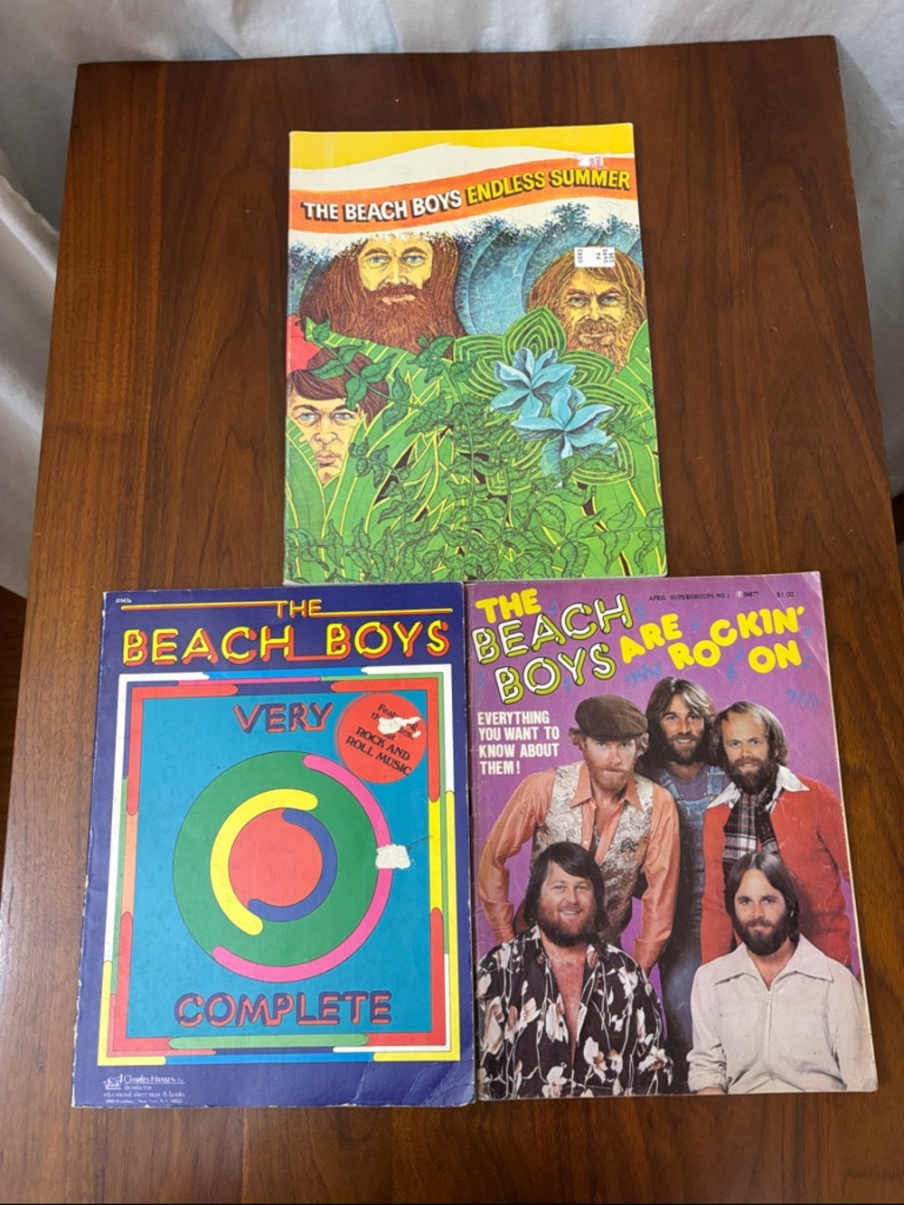 Vintage Beach Boys song books and magazine